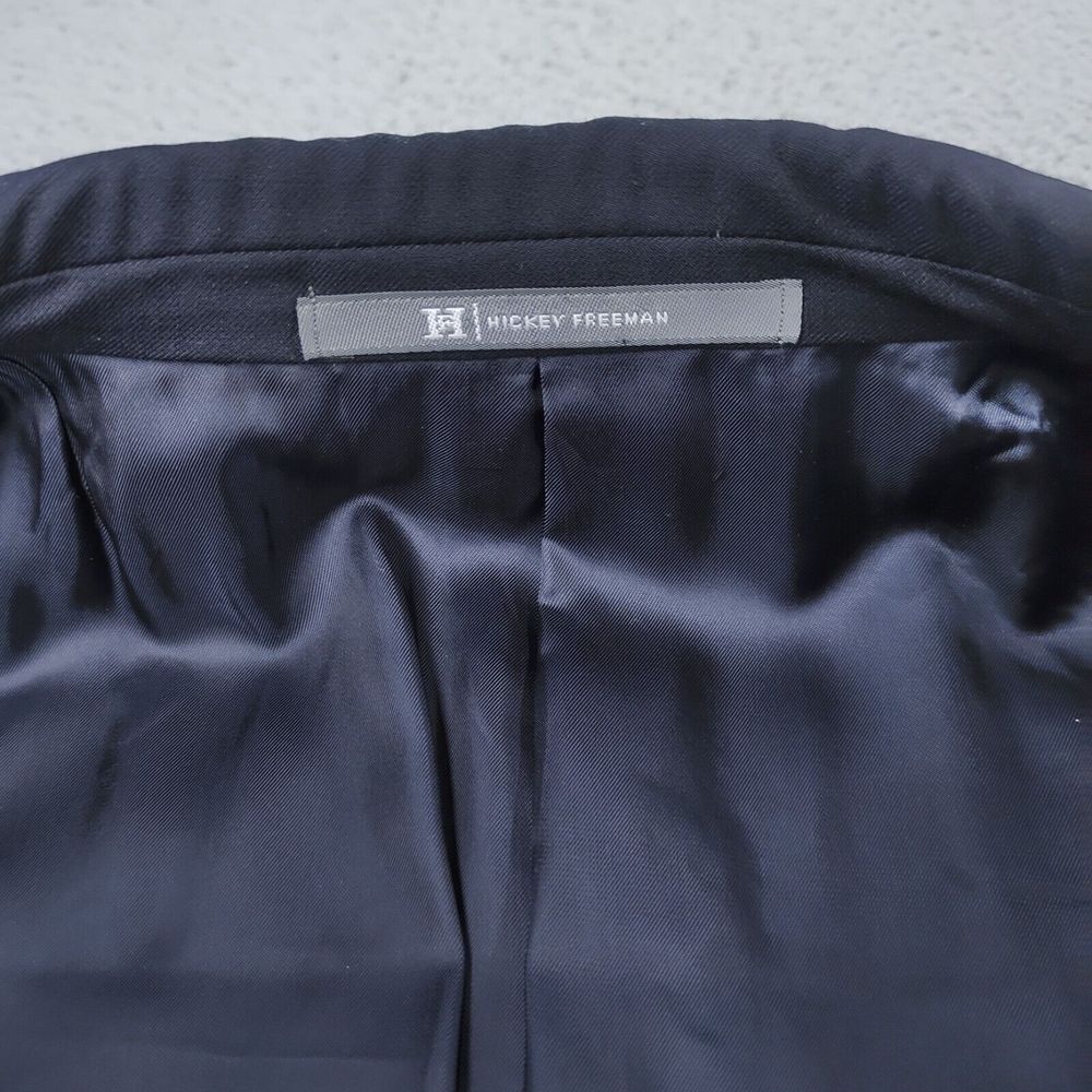 Hickey Freeman Ing Loro Piana Blazer Sport Jacket Mens 41 R Navy Blue 100% Wool - Picture 11 of 16
